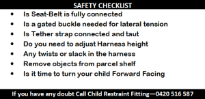 baby restraint Checklist to keep your child safe Baby car seat safety-check list